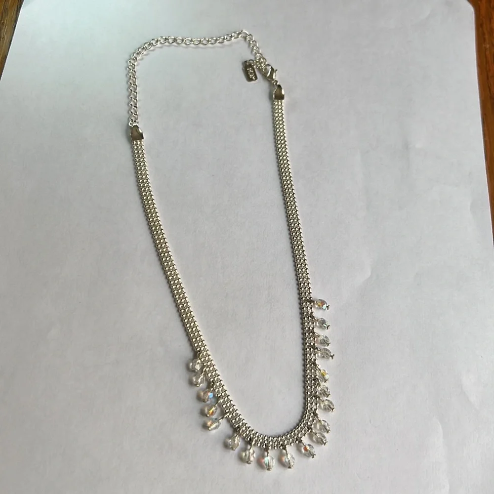 1928 Vintage Timeless Silver Choker  Statement Necklace - Picture 7 of 12